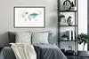 MuchoWow® MuchoWow® Gerahmtes Poster Weltkarte - Pastell - Produktbild-Vorschau 2