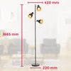 Stojaca lampa, čierno-zlatá Náhľad obrázku produktu 10