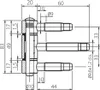 Scharnier 320-200 Otlav zum Einschrauben 3-teilig 20 mm Produktbild-Vorschau 2