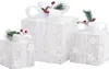 vidaXL Set di decorazioni per scatole regalo 3 pz. Bianco Anteprima dell’immagine prodotto 4