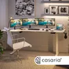 CASARIA® Scrivania Regolabile 160x60x73-118cm con Porta Anteprima dell’immagine prodotto 2