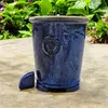 Lot de 3 pieds en céramique bleu royal | Les jardinières Voir les images du produit 7