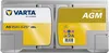 A Varta Dynamic AGM car battery is shown from the front. Voir les images du produit