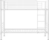 Letto a castello "ADAM" - 90 x 190 cm - metallo - bianco Anteprima dell’immagine prodotto 1