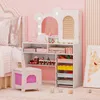 A child's vanity table and chair set in a pink-themed room. Produktbild-Vorschau