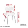 Stolička do koupelny Ridder bílá/chrom A00602101 Náhled obrázku produktu 3