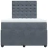 Boxspringbett mit Matratze Dunkelgrau 120x190 cm Samt Produktbild-Vorschau 4