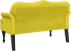 vidaXL Panca con cuscino giallo 120,5x65x75 cm in velluto Anteprima dell’immagine prodotto 8