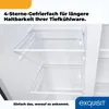 Interior view of a refrigerator or freezer compartment with shelves. Produktbild-Vorschau