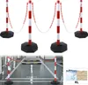 XINZI 4 ks PE zábran 82 cm - červeno-bílé výstražné barvy, Náhled obrázku produktu 1