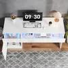 Bureau 120x50, met LED-verlichting, 2 lades, 1 deur, modern Productafbeelding-voorbeeld 3