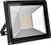 A black and silver LED floodlight with a square array of yellow LEDs. Produktbild-Vorschau
