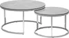 Couchtisch-Set JONES 80 – Grau/Chrom Produktbild-Vorschau 1