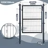 Jayseuw Gartentor 120 x 100cm Gartentür verzinkter Stahl Produktbild-Vorschau 7