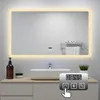AICA LED Wandspiegel 120x70cm mit Bluetooth Uhr und Produktbild-Vorschau 2