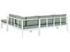 BELIANI Lounge Set Weiß Aluminium mit Auflagen Grün Stoff Produktbild-Vorschau 8