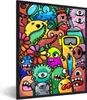 MuchoWow® Gerahmtes Poster Monster - Muster - Gemüse - Produktbild-Vorschau 1