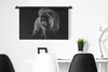 MuchoWow® Wandteppich Wandbehang Löwen - Porträt - Schwarz Produktbild-Vorschau 4