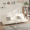 vidaXL Schlafsofa 2-Sitzer Creme Stoff Produktbild-Vorschau 2