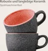 Set di 4 tazze da cappuccino con piattini Cosumy rosso Anteprima dell’immagine prodotto 5