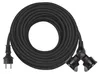 Venkovní prodlužovací kabel 25 m / 2 zásuvky / černý / guma / 230 V / 1,5 mm2 Anteprima dell’immagine prodotto