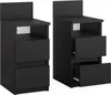 Comodino Vicco Monty Nero Set di 2, Model 53168 Anteprima dell’immagine prodotto 1