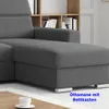 Ecksofa TOKIO Webstoff Anthrazit Grau mit Bett und Produktbild-Vorschau 3
