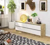 Commode K160 4 tiroirs Chêne Artisan Blanc Voir les images du produit 3