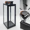 Dekovita, Laterne Metall Schwarz - Henkel Braun 16x16x42cm Produktbild-Vorschau 3