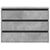 Cassettiera Angolo Grigio Cemento 80x41x58cm Legno Anteprima dell’immagine prodotto 4