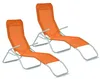 Aga 2x Chaise longue de jardin SIESTA Orange Voir les images du produit 1