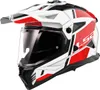 LS2 MX702 Pioneer II Hill Motocross Helm, weiß/rot, L Produktbild-Vorschau 1