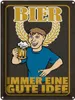 vianmo Blechschild 40x30 cm Bier immer eine gute Idee Produktbild-Vorschau 1