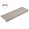vidaXL Tappeto per scale 15 pezzi 65x21x4 cm Taupe - Anteprima dell’immagine prodotto 3