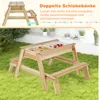 COSTWAY 2 in 1 Kindersitzgruppe mit Matschtisch, Outdoor Produktbild-Vorschau 6