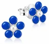 LUISIA® Ohrstecker "Blume"  - 925 Sterling Silber | Blau Produktbild-Vorschau 1
