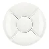 A top-down view of a white ceramic serving platter with four sections and a central compartment, set against a white background. Náhled obrázku produktu