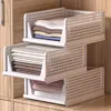 8 Set Faltbar Plastik Lagerkisten,Stapelbare Kleiderschrank Produktbild-Vorschau 6
