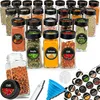 24x Szklane Pojemniki Na Przyprawy Słoiczki 144 Naklejki Podgląd zdjęcia produktu 1
