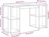 vidaXL Bureau Chêne Sonoma 130 x 50,5 x 75 cm Bois Voir les images du produit 8