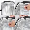 Collage showing close-ups of a picnic basket's interior and how to secure a wire. Náhled obrázku produktu
