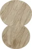 A top-down view of a round side table with a travertine-like pattern. Produktbild-Vorschau