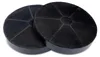 Two round black charcoal filters are shown against a white background. Produktbild-Vorschau