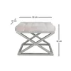 Hanah Home, Capraz - Silver, Dark White, puf, 100 % METAL, Náhľad obrázku produktu 2
