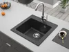 Granitspüle Sole Einbauspüle Küchenspüle Schwarz mit Produktbild-Vorschau 4