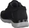 A rear view of a black Skechers sneaker with a gray sole. Produktbild-Vorschau