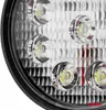 Close-up view of a round LED work light with multiple illuminated LEDs. Anteprima dell’immagine prodotto