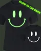 Smily Face Glow in the Dark T-Shirt Herren Damen leuchtend Produktbild-Vorschau 1