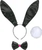Bunny Set glitzer schwarz 3-teilig Produktbild-Vorschau 3