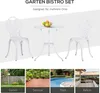A collage showing a white bistro set and four different settings where it can be used. Náhľad obrázku produktu